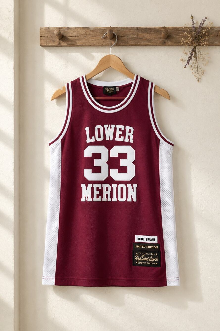 Kobe Bryant Lower Merion #33 Limited Edition High School Legends Jersey –Size(L)